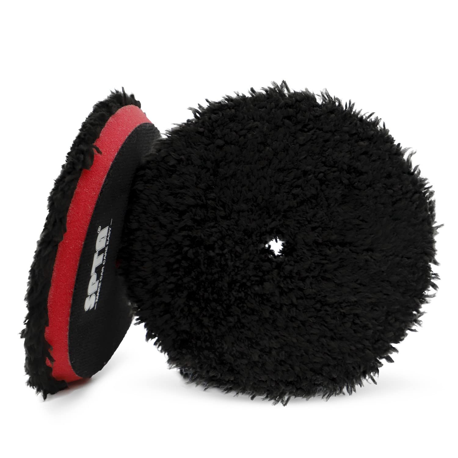 SPTA front view 6-inch microfiber pad showing even face for precise polishing
