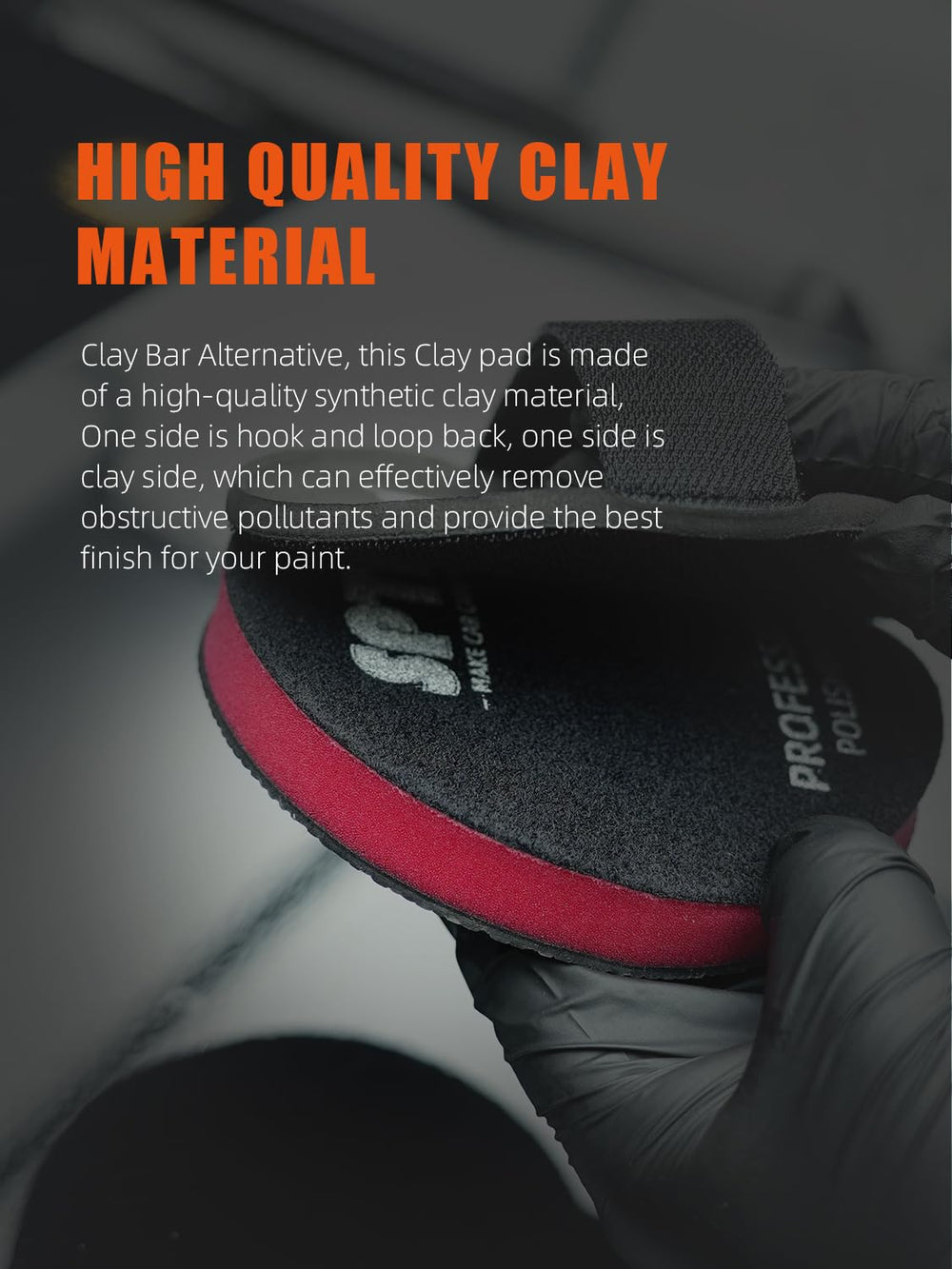 SPTA hand strap attached to pad for improved control and comfort