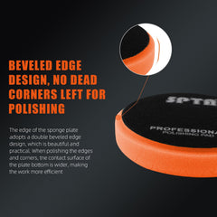 SPTA underside hook-and-loop backing for fast pad changes and secure fit