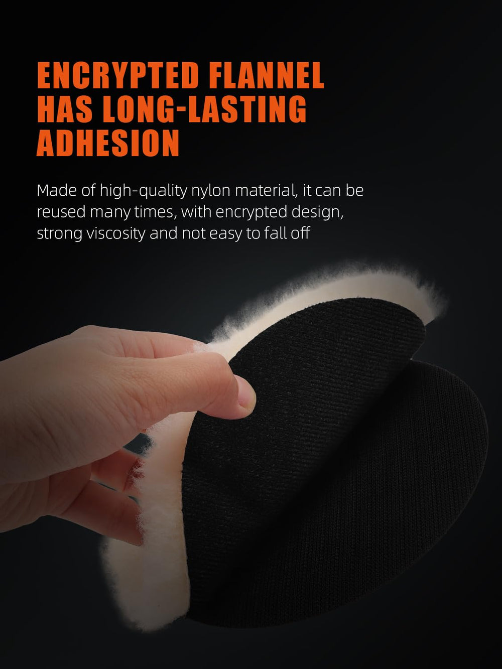 SPTA hook-and-loop backing detail for secure attachment and quick changes