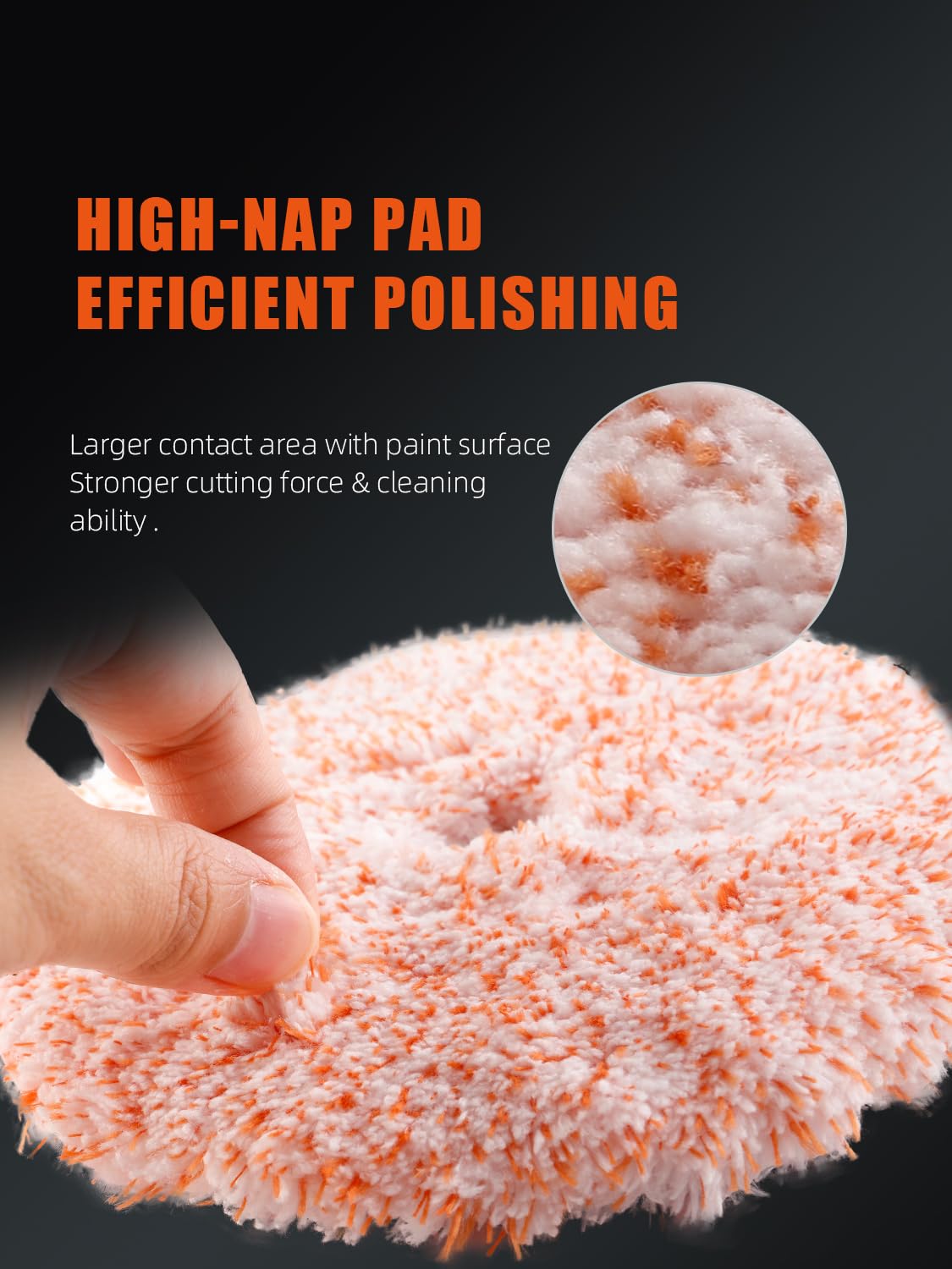 SPTA pad in use on car door illustrating efficient paint correction