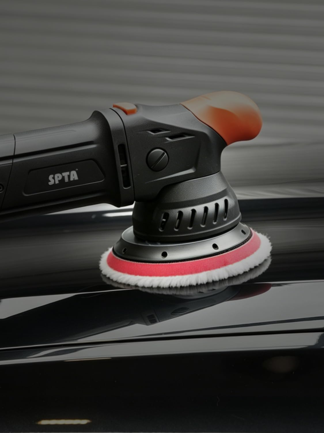 SPTA pads staged in a detailing bay showing professional-ready setup