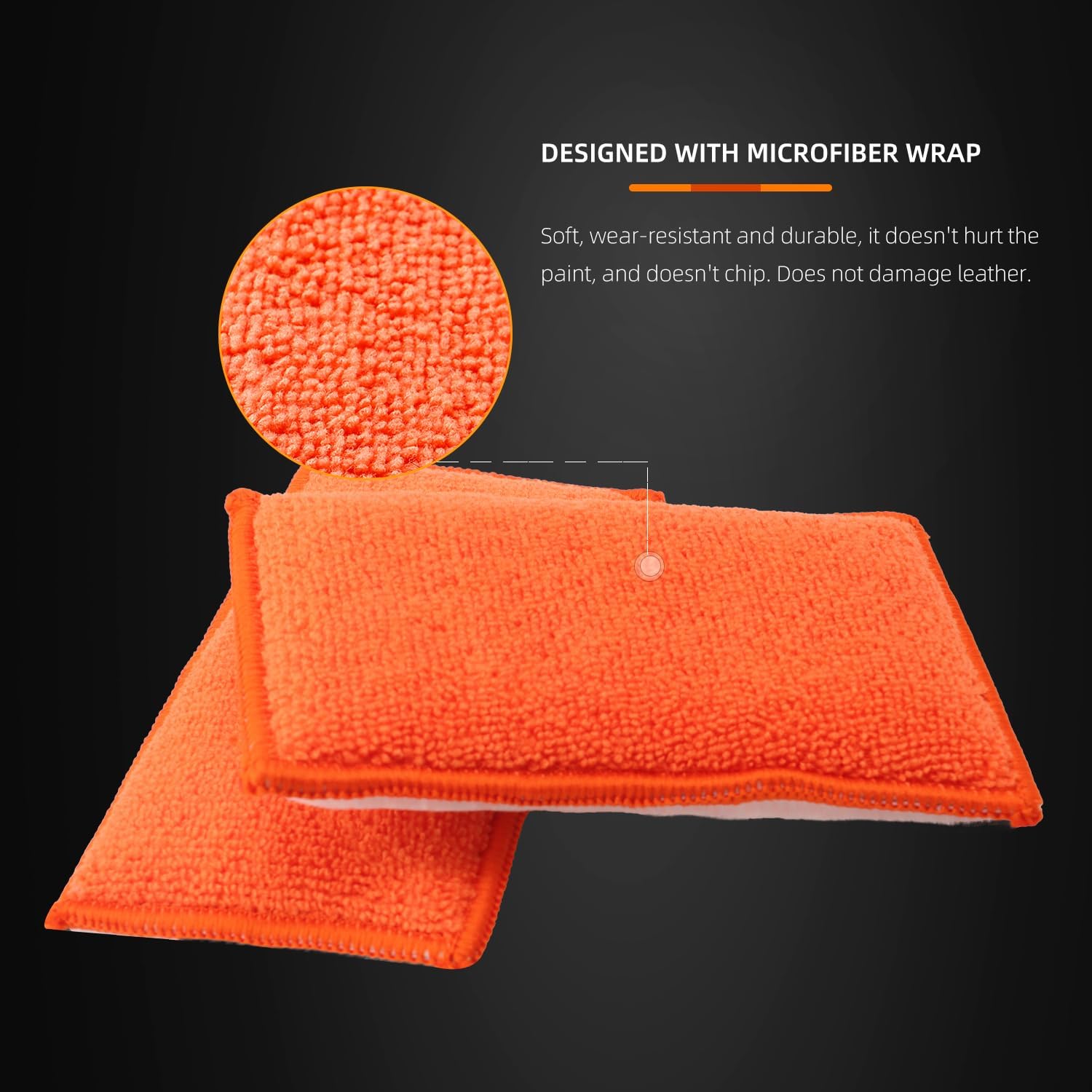SPTA microfiber texture detail highlighting soft fibers that polish gently