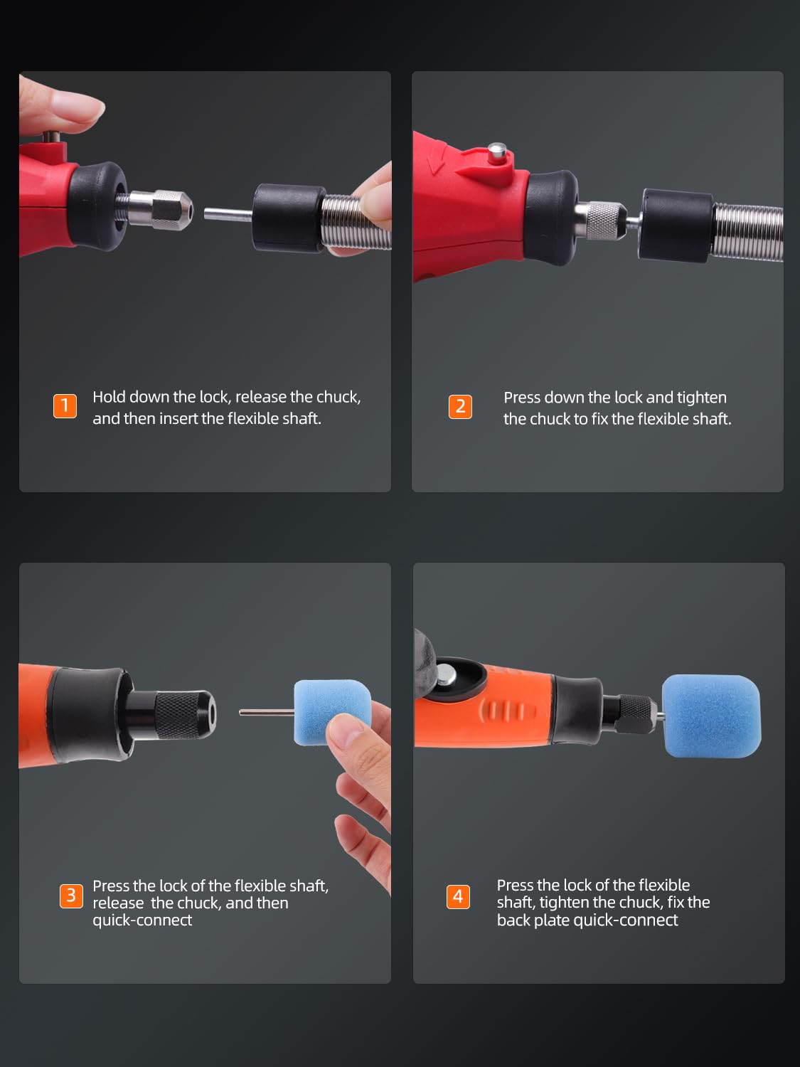 SPTA pad mounted on rotary tool demonstrating compatibility and secure attachment