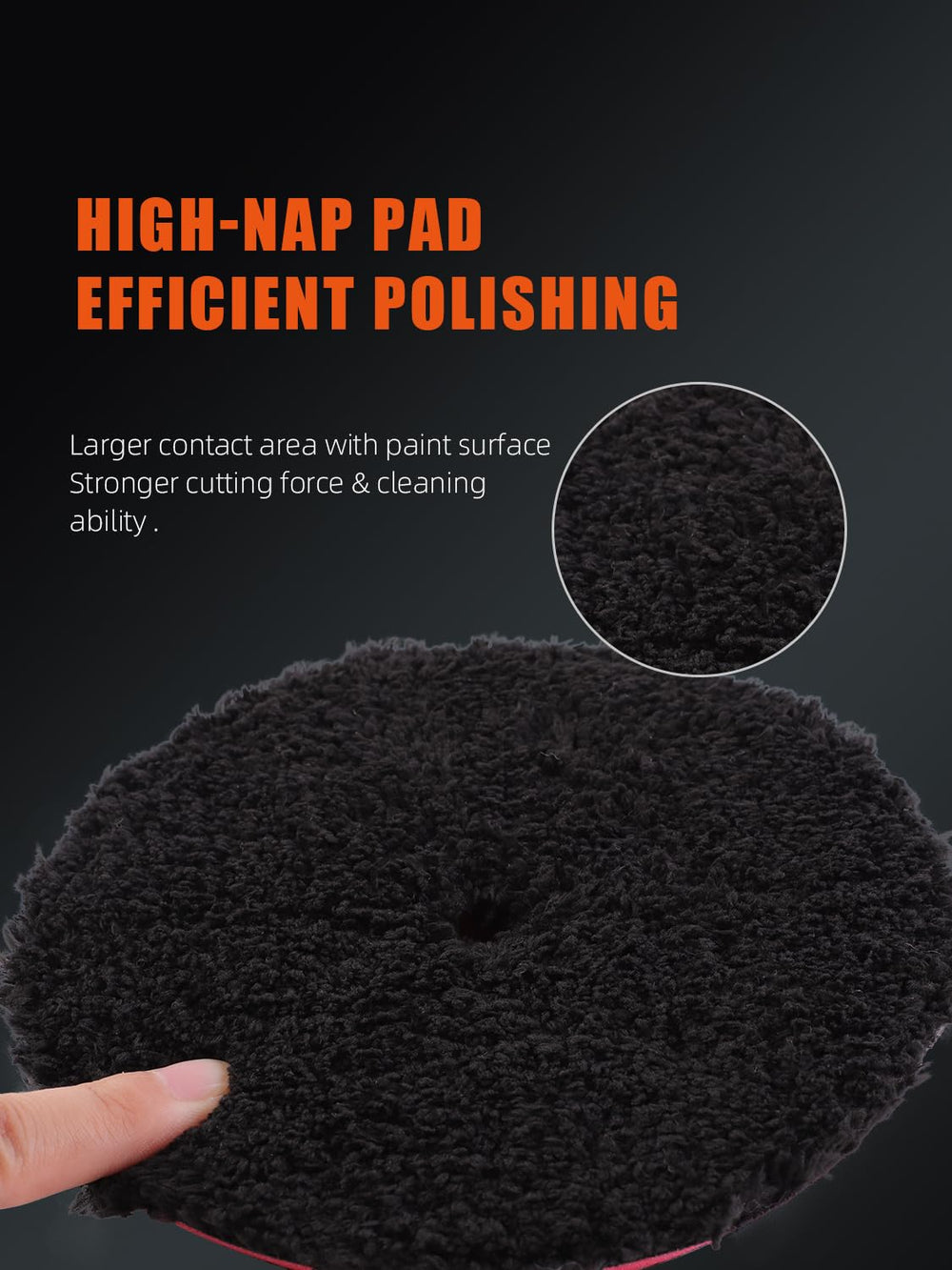 SPTA pad mounted on polisher showing controlled correction in action