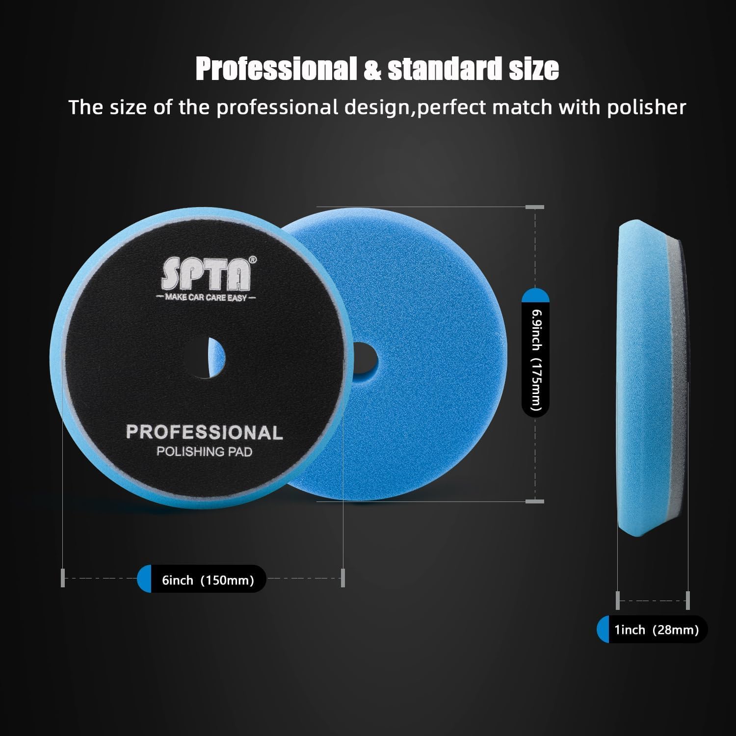 SPTA before and after panel showing reduced sanding marks and improved gloss finish