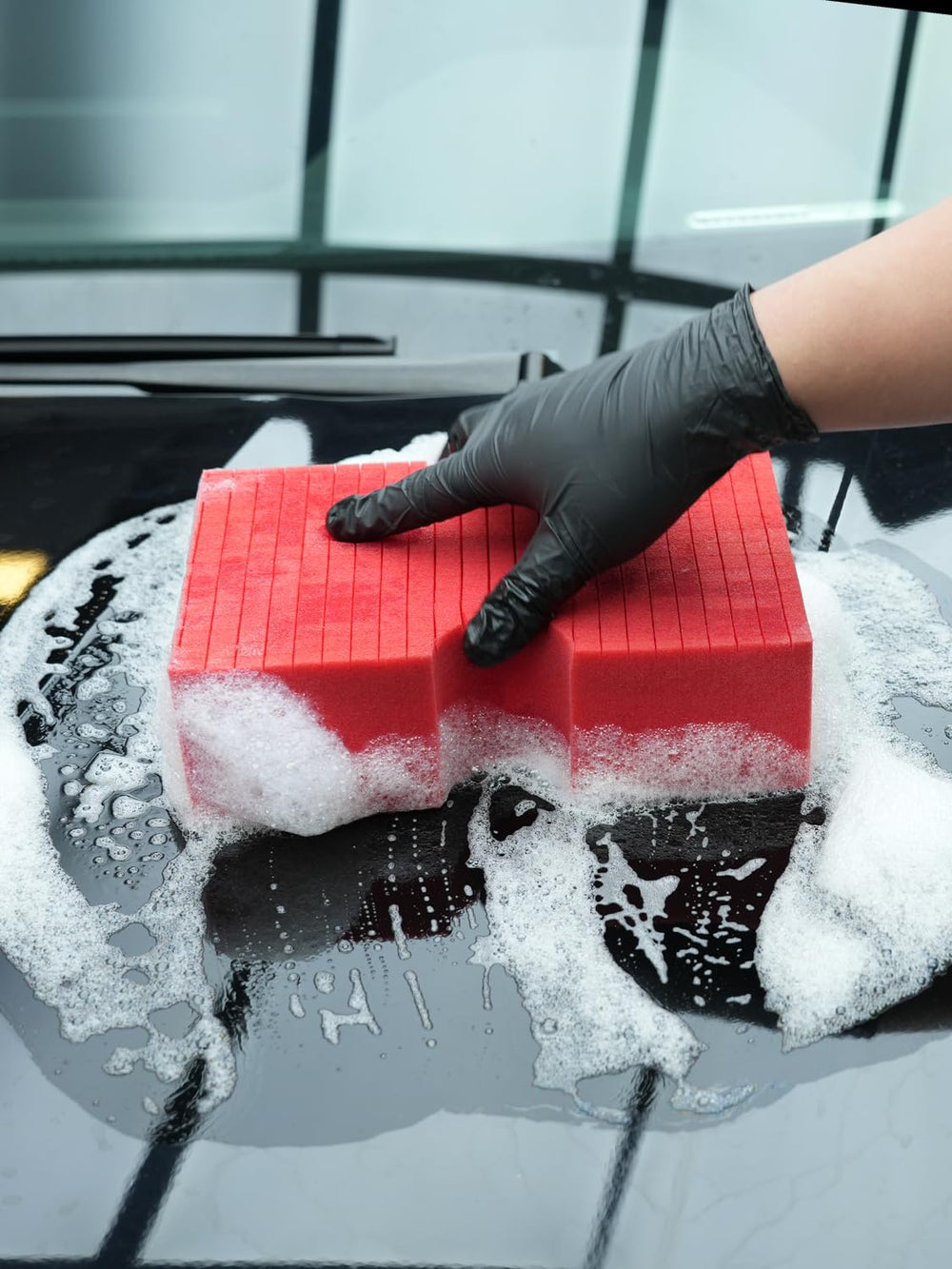 SPTA side view showing sponge thickness for hand protection and durability