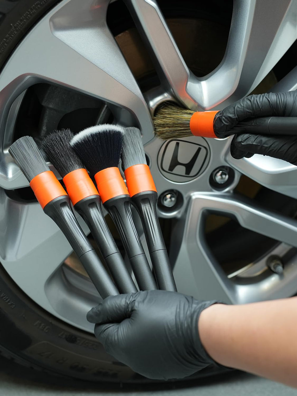 SPTA lineup of five brush sizes showing versatile reach and fit