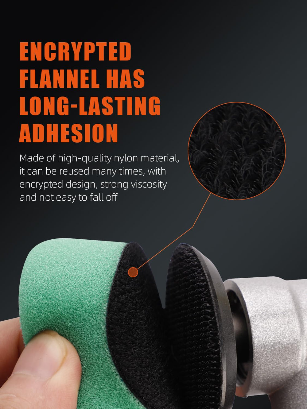 SPTA small pad mounted on a mini polisher reaching tight spaces