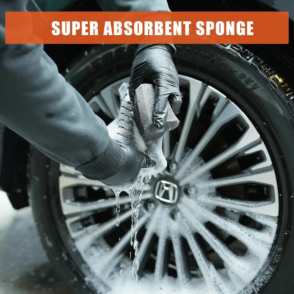 SPTA sponge sitting in wash bucket showing compatibility with bucket washes