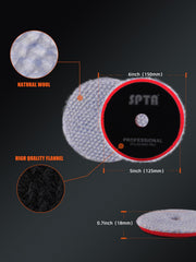 SPTA pad back showing hook-and-loop attachment for quick changes