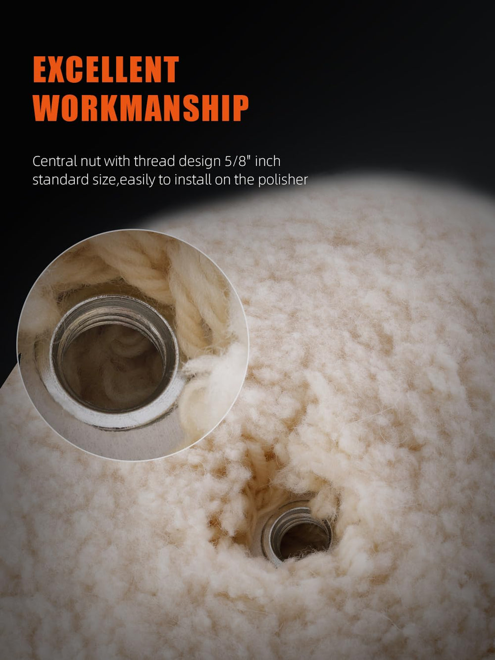 SPTA wool pad being washed to show reusable, washable durable design