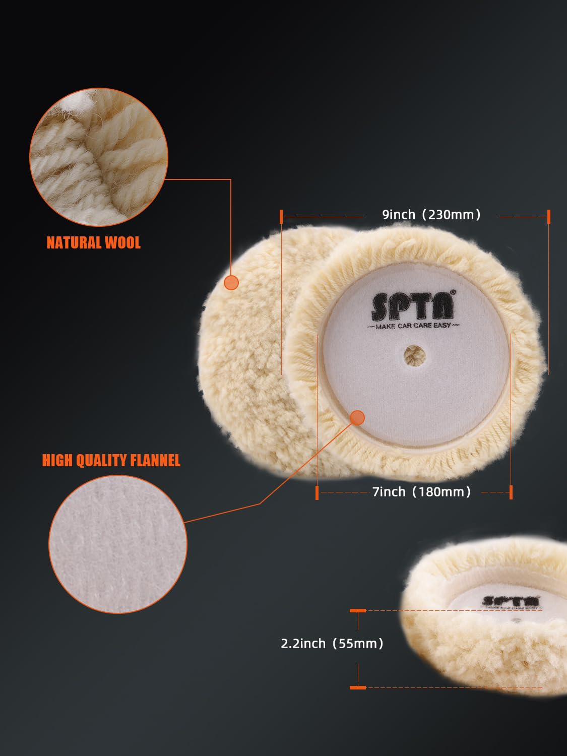SPTA hook and loop backing view offering secure attachment benefit
