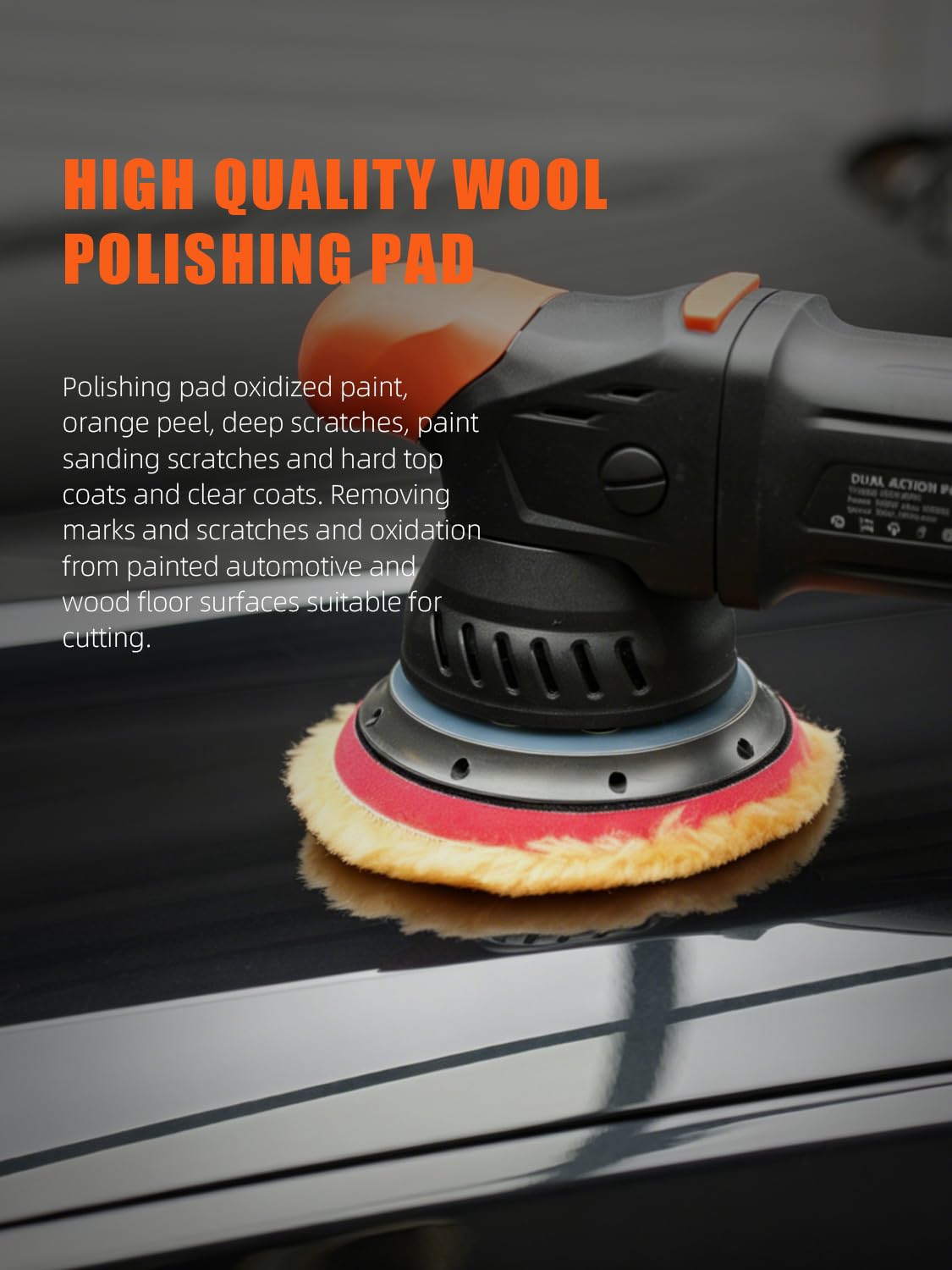 SPTA hook-and-loop backing detail ensuring secure attachment to polisher