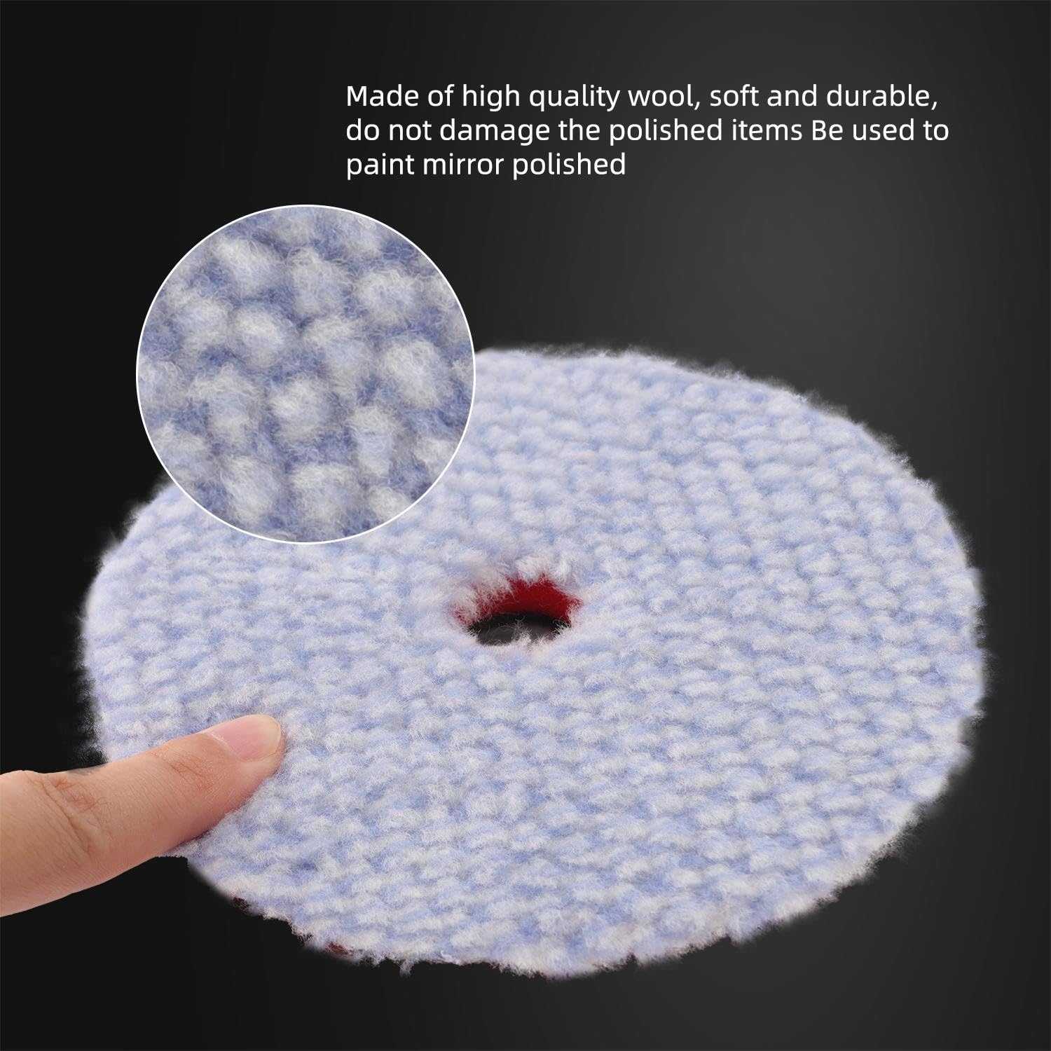 SPTA pad attached to a 150mm backing plate demonstrating easy hook-and-loop fit