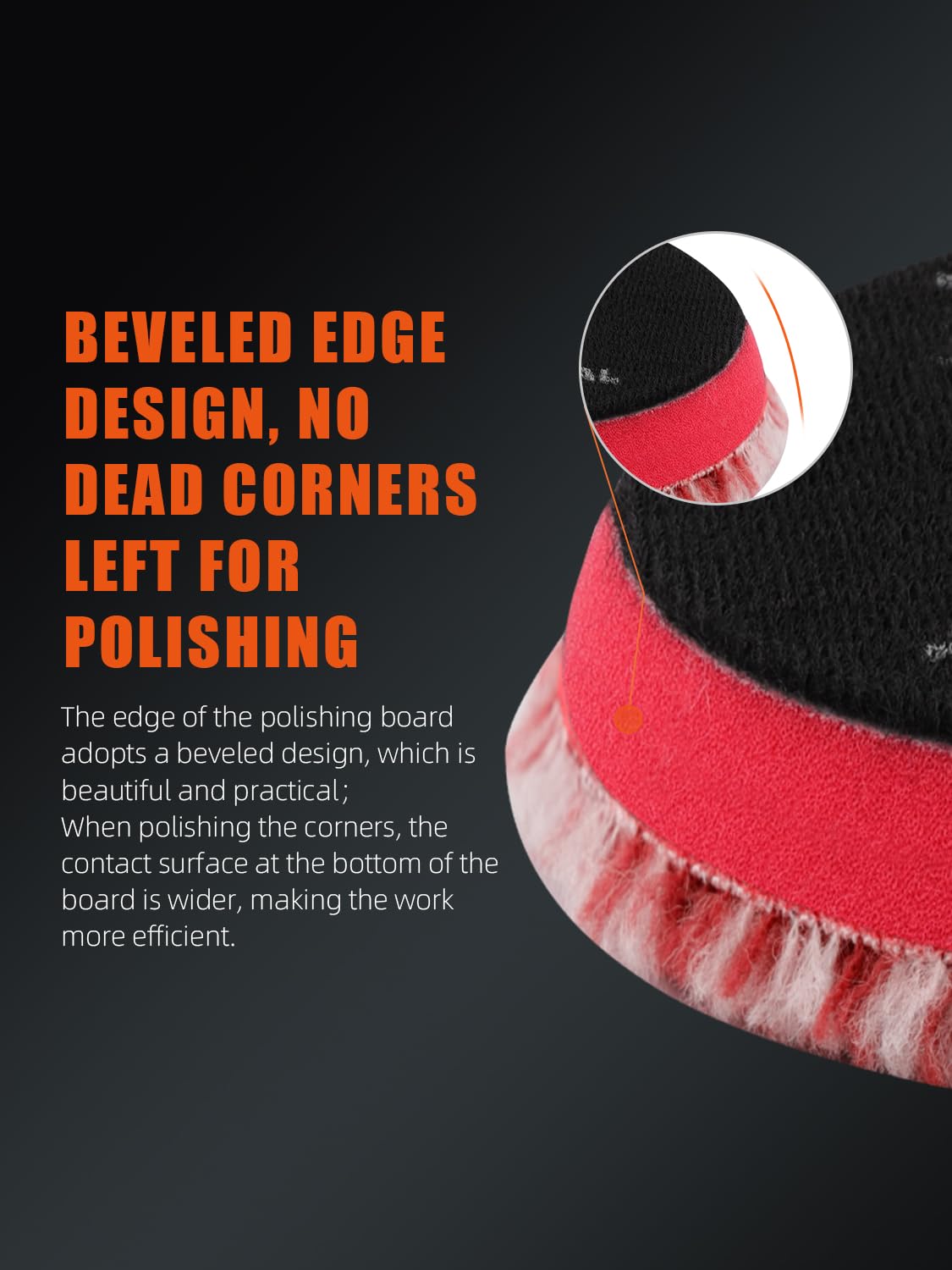SPTA wool pad side profile demonstrating thickness and stability for control