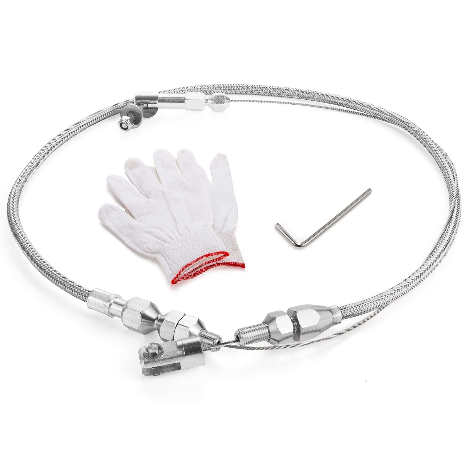 Spurtar front packaging showing 24 inch throttle cable and kit contents, clear product view