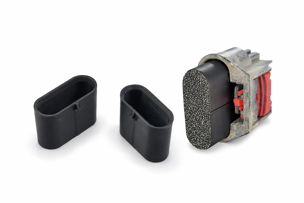 SPWM cap on driver side connector showing secure protection and corrosion prevention