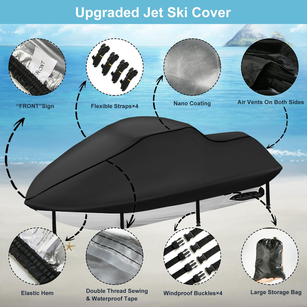 SRIMMIT windproof buckles and straps securing cover during trailering