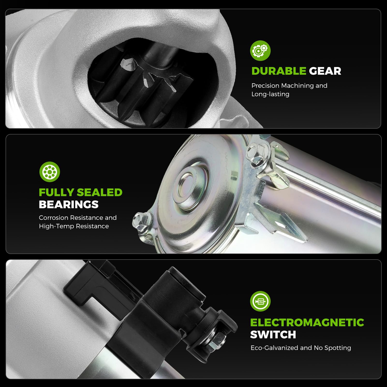 srosant starter installed in engine bay demonstrating proper fit and restored starting