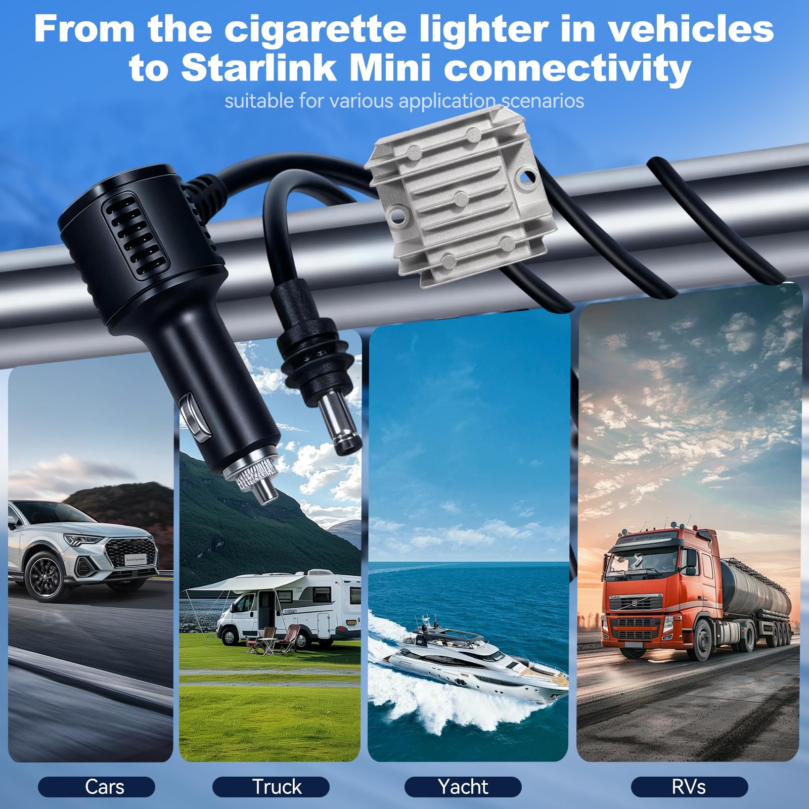 Srotime adapter stored in RV cupboard offering compact travel convenience