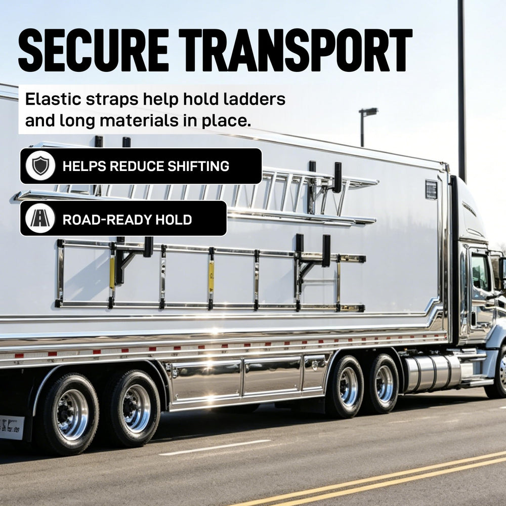 Sskzchh racks mounted in trailer organizing ladders