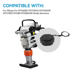 SsllZdq cap installed on MTX rammer demonstrating correct fit and safety