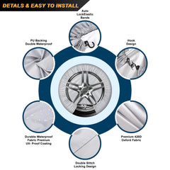 Ssltdm reflective aluminum surface detail lowering sun heat on tires