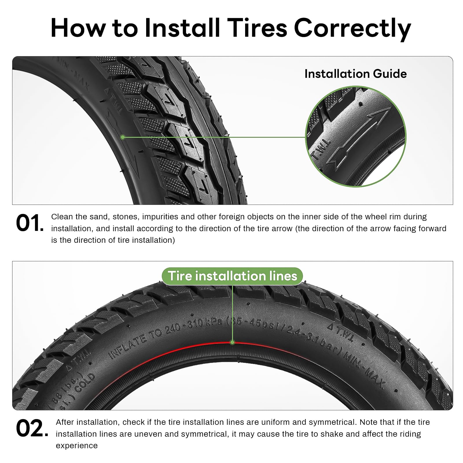 StaiBC tire mounted on Razor Pocket Mod demonstrating direct fit compatibility