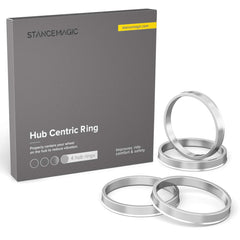 StanceMagic front view of four rings showing pack and finish, ensures precise centering