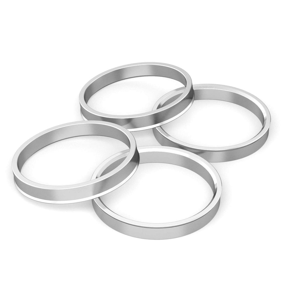 StanceMagic ring pressed into wheel center bore demonstrating correct installation benefit