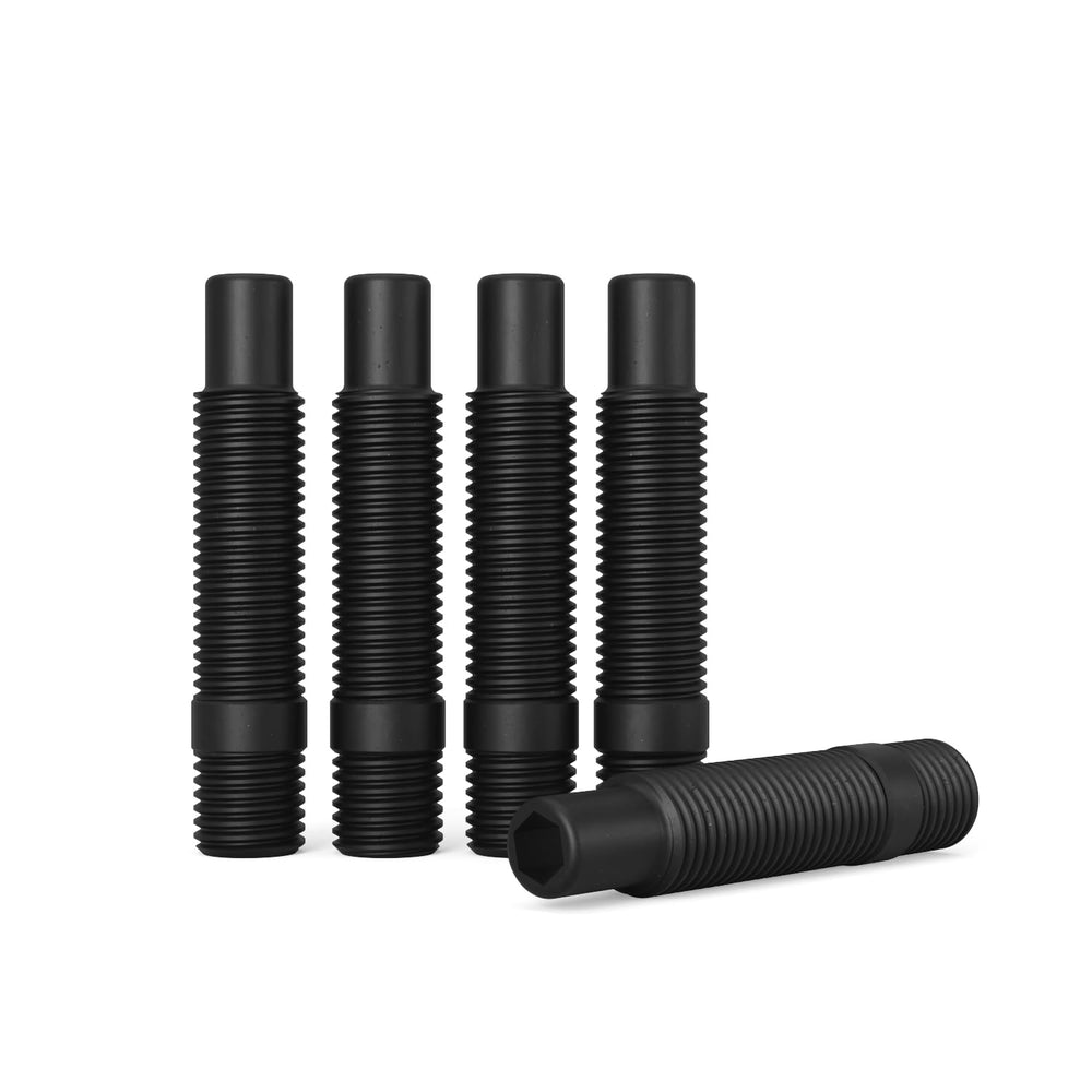 StanceMagic studs next to ruler showing 63mm total length for correct sizing