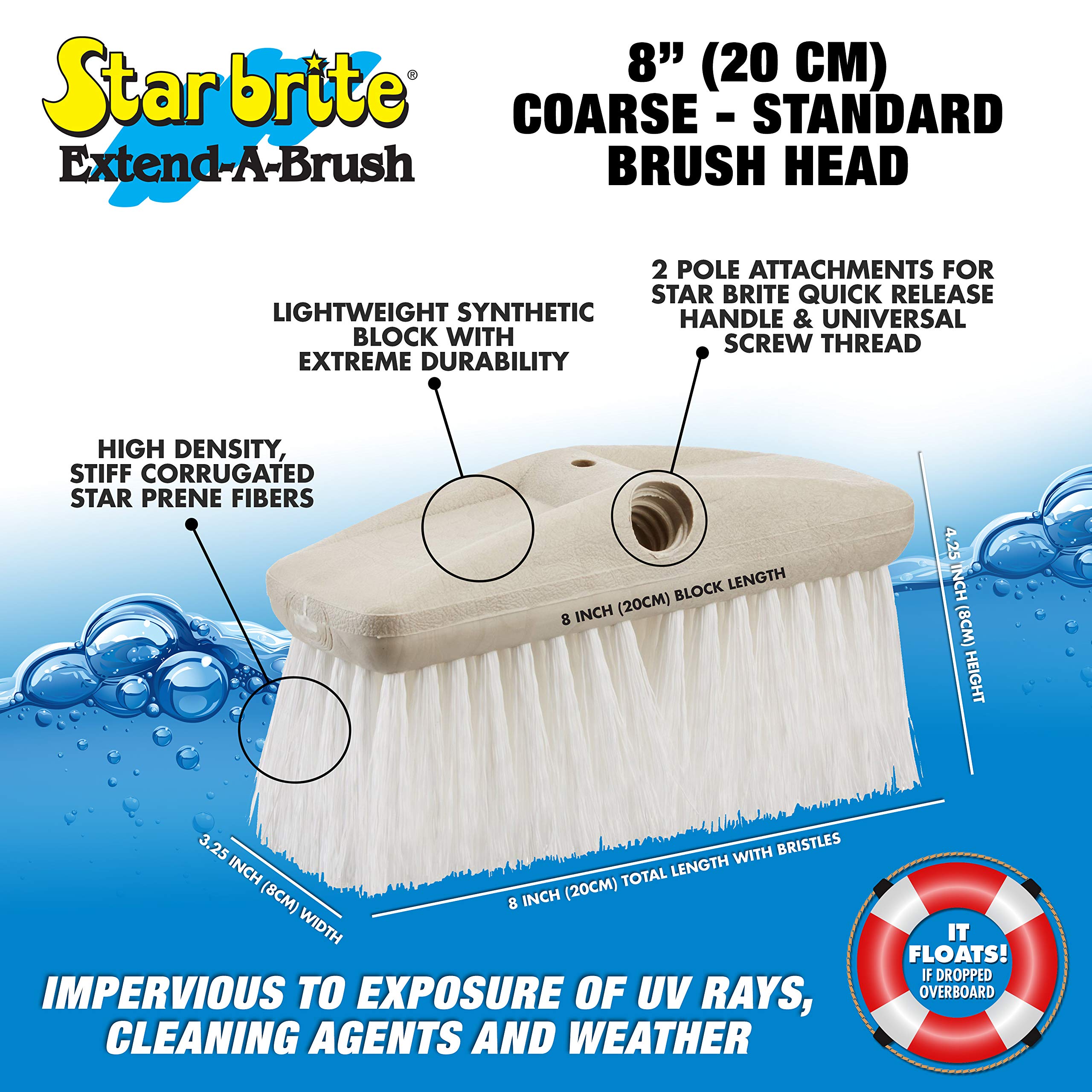 STAR BRITE brush scrubbing non-skid boat deck for effective cleaning