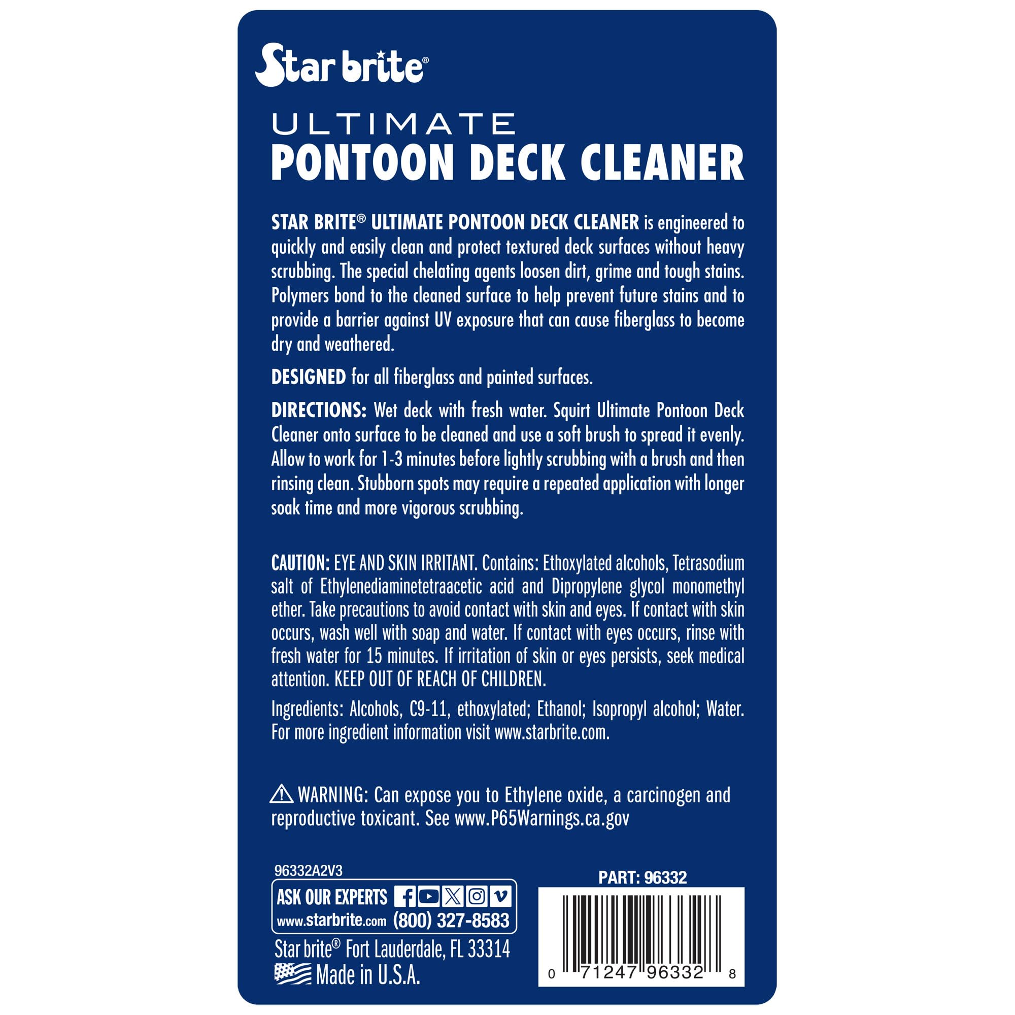 STAR BRITE close-up of deck texture showing safer gentle cleaning benefit
