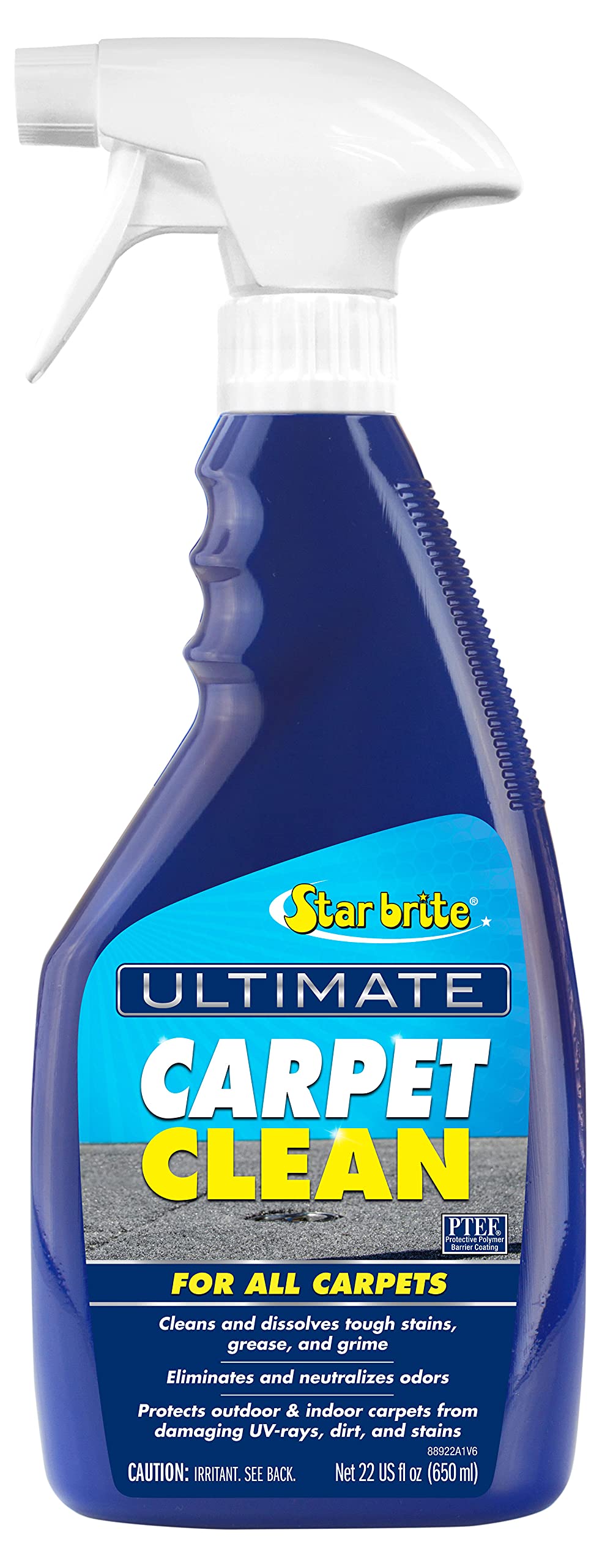 STAR BRITE front spray bottle shown on a dock, easy-grip for cleaning