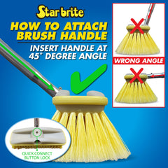 STAR BRITE brush attached to Extend-A-Brush handle for extended reach