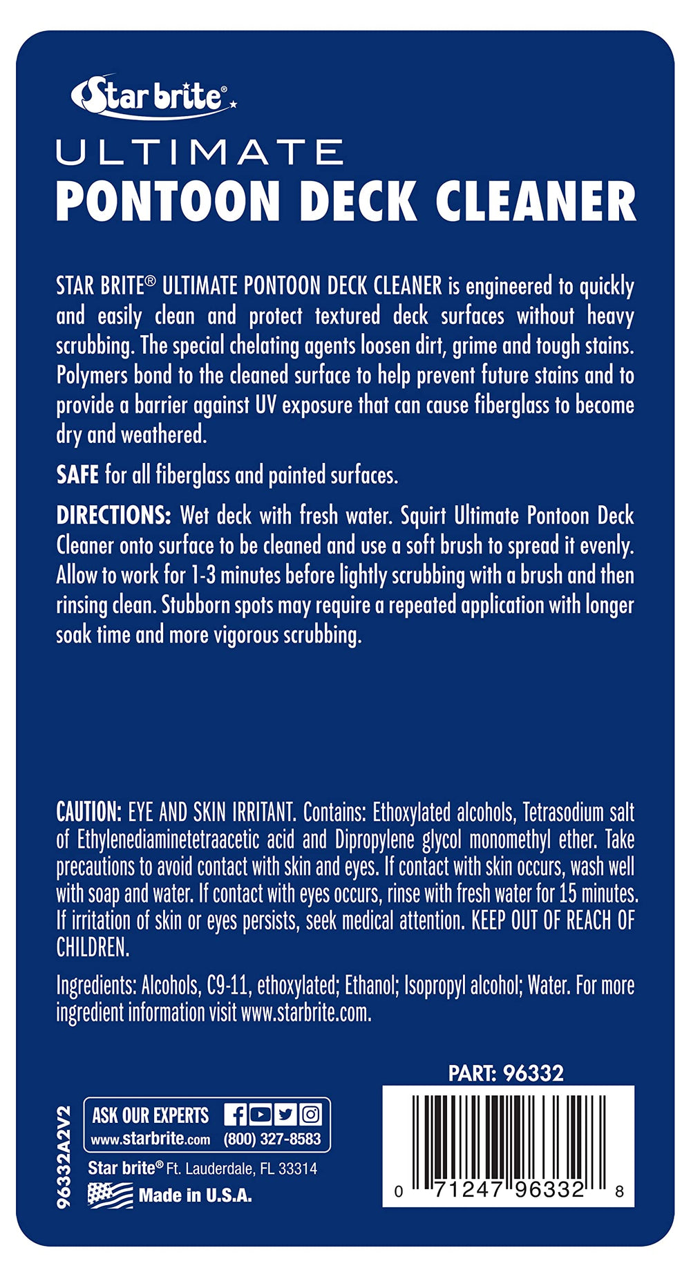 STAR BRITE pouring cleaner onto deck demonstrating easy application benefit