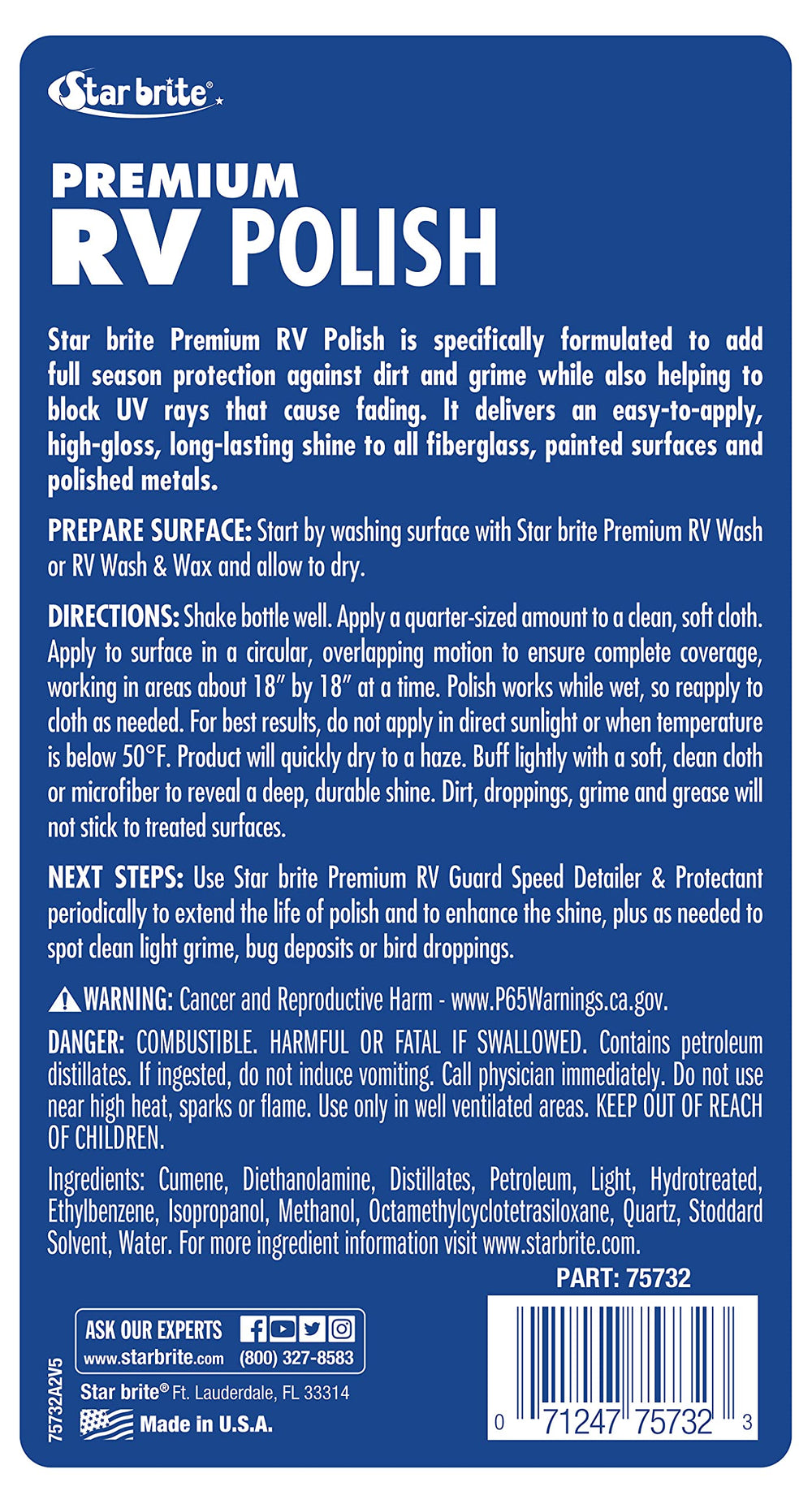STAR BRITE polish close-up texture on applicator illustrating smooth spreadability benefit