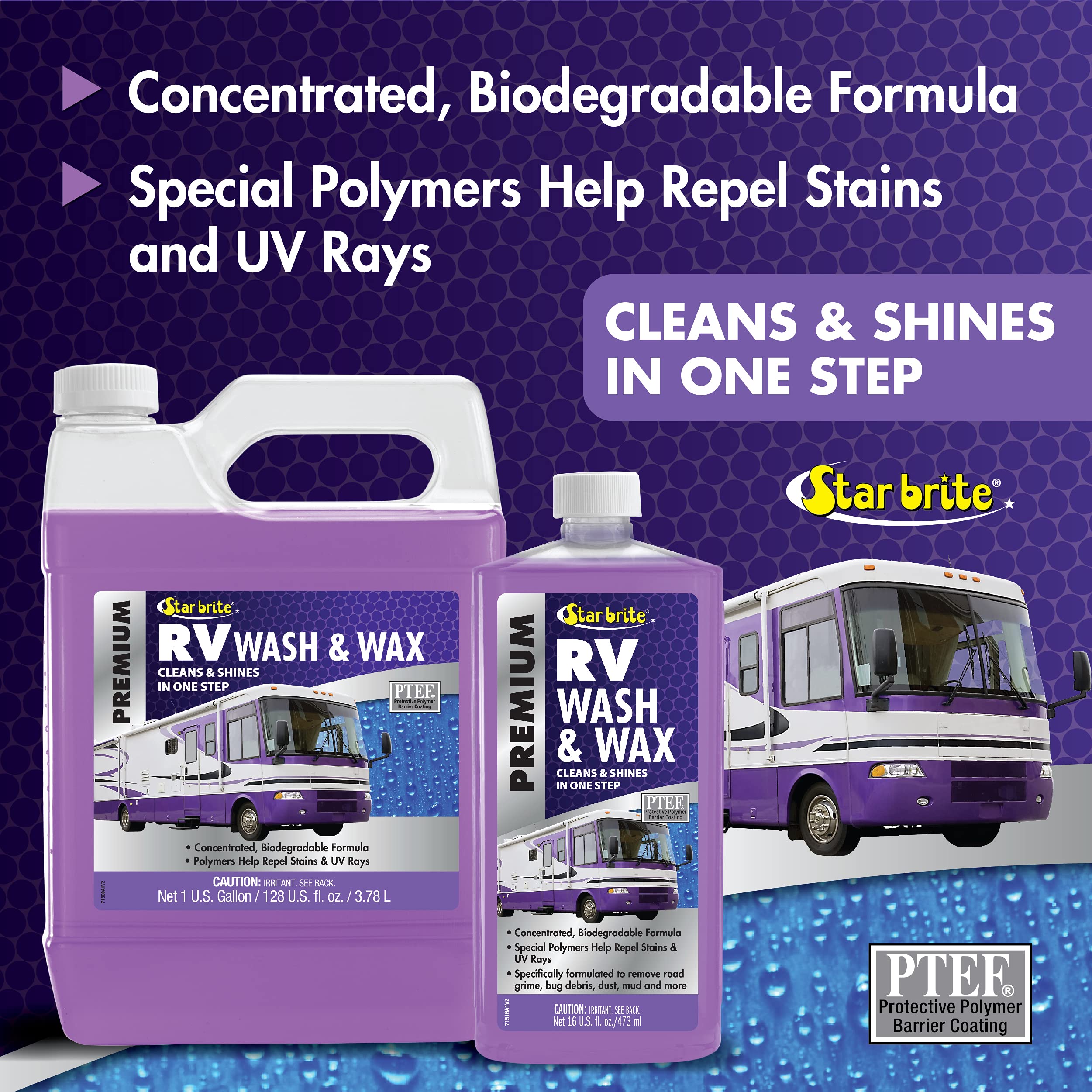 STAR BRITE applied with foam cannon showing even coverage and efficiency