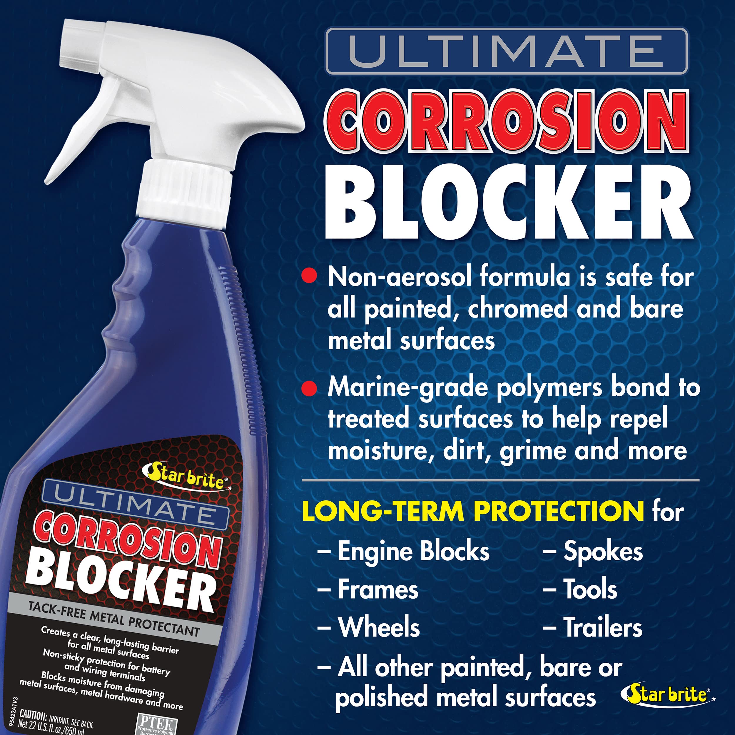STAR BRITE treated versus untreated metal comparison showing corrosion prevention