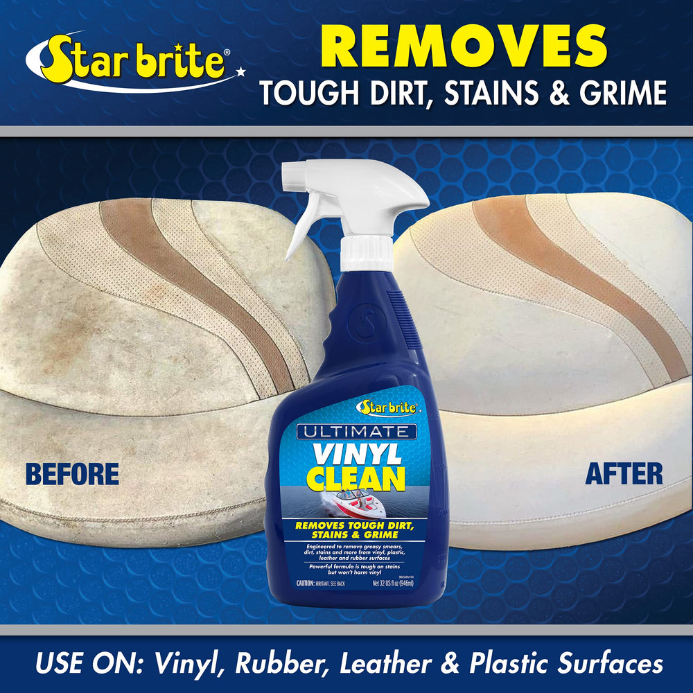 STAR BRITE on boat deck in use showing fast stain removal benefits