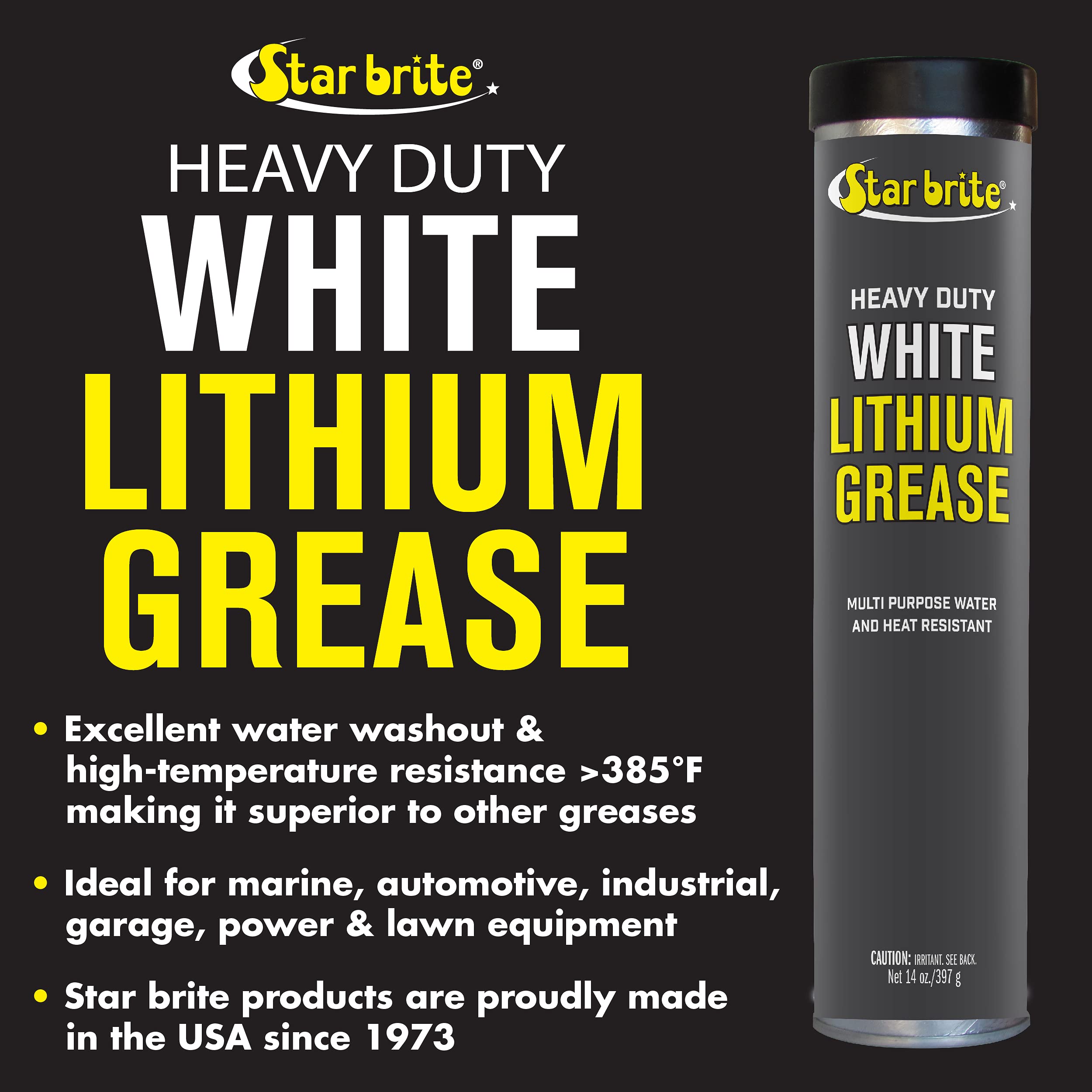 STAR BRITE white grease texture spread demonstrating easy inspection