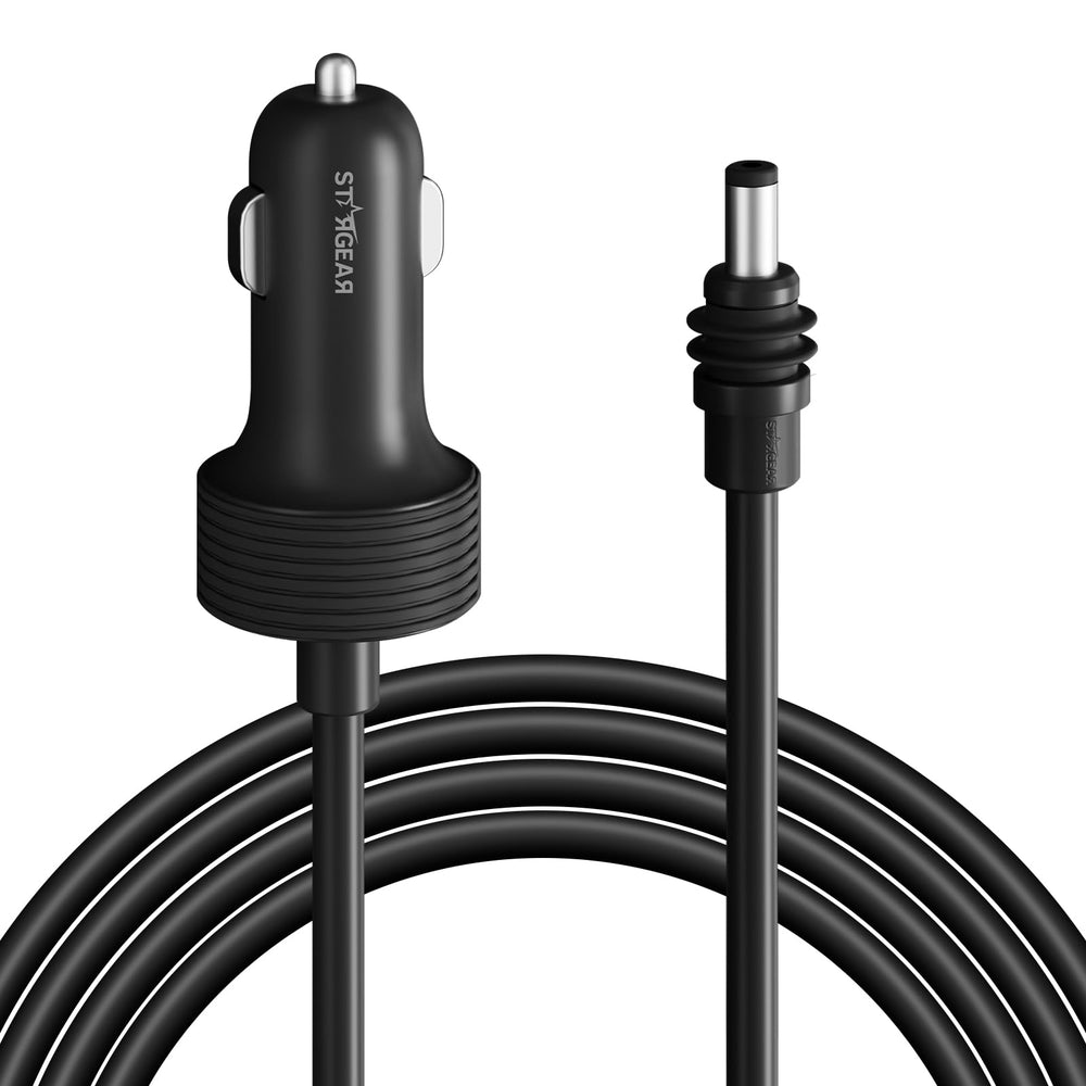 STARGEAR cable next to hand for scale, shows compact 10ft portable size