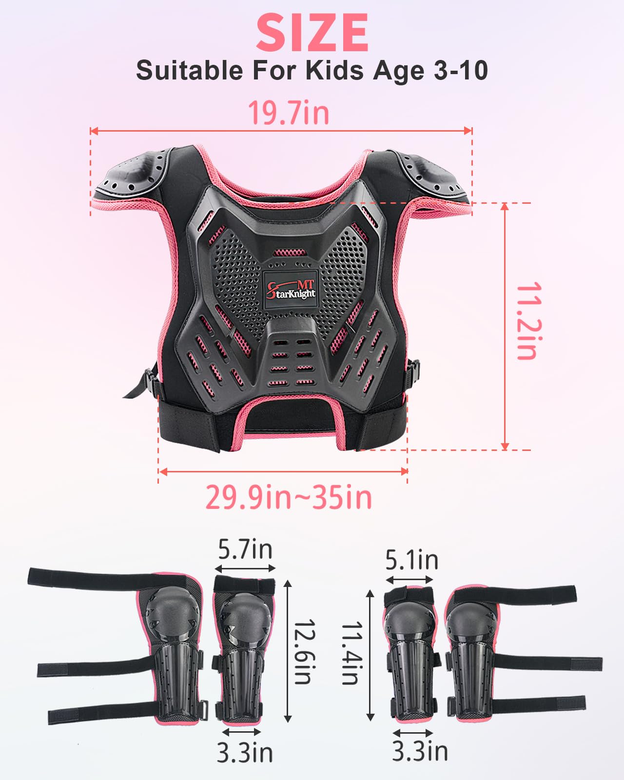 StarknightMT adjustable straps and hook-and-loop detail for easy fitting