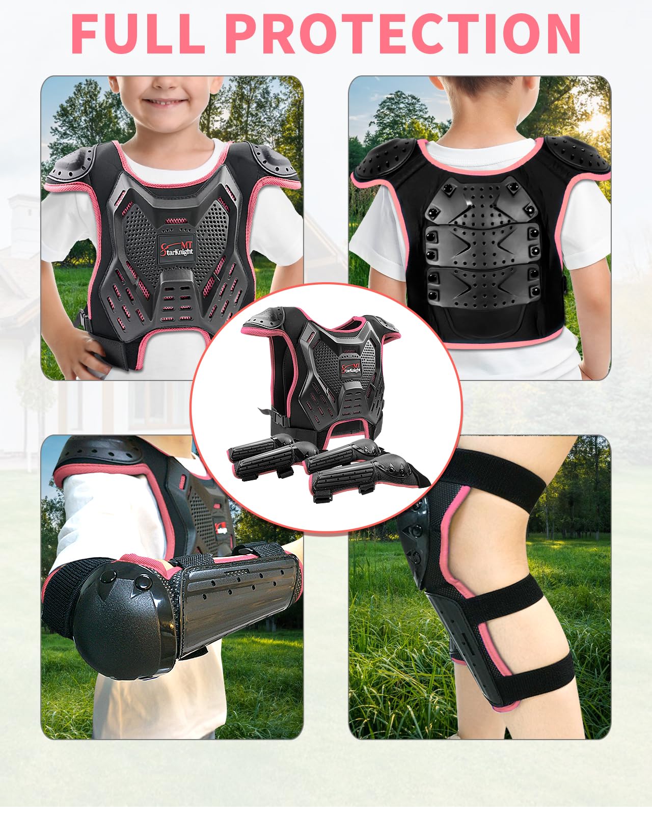 StarknightMT elbow and knee guards set offering coordinated protection