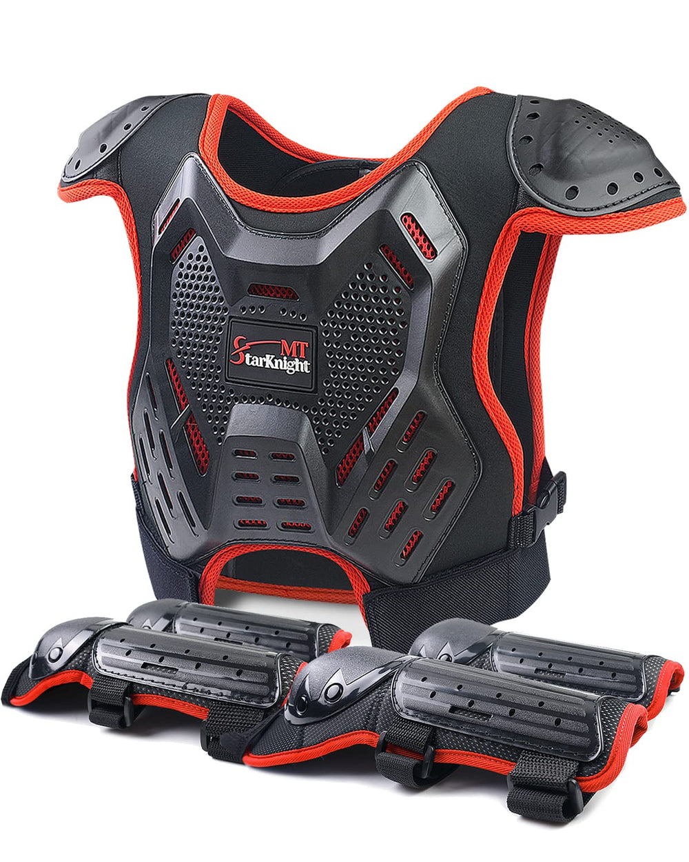 StarknightMT chest protector front view showing full coverage and easy fit