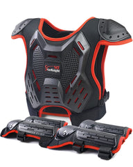 StarknightMT chest protector front view showing full coverage and easy fit