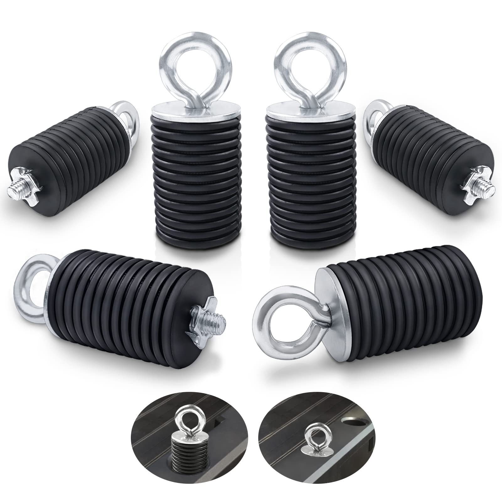 StarknightMT front view of six-pack anchors showing hardware and compact design benefit