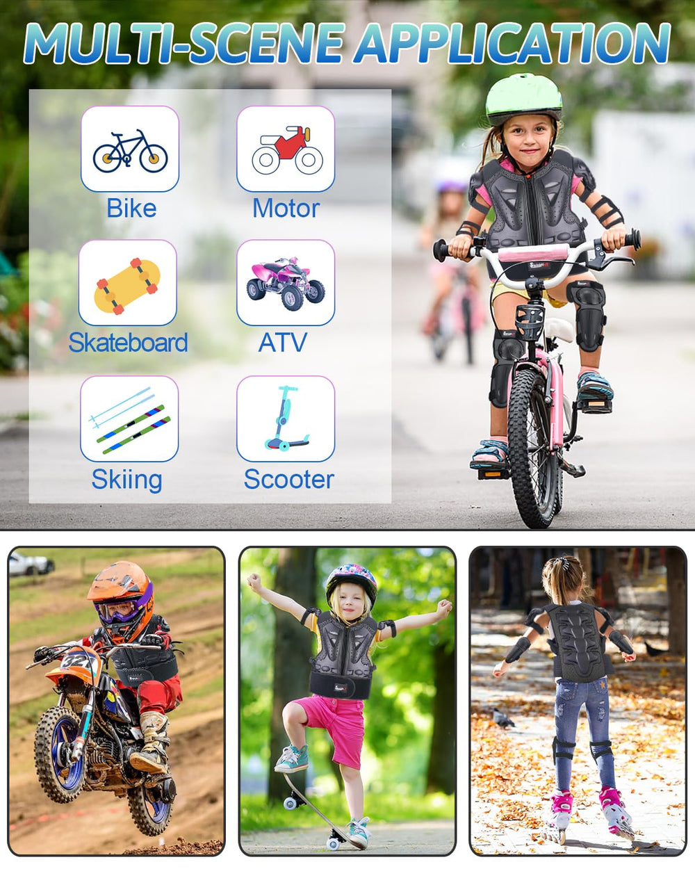 StarknightMT child wearing full suit on dirt bike showing mobility and fit