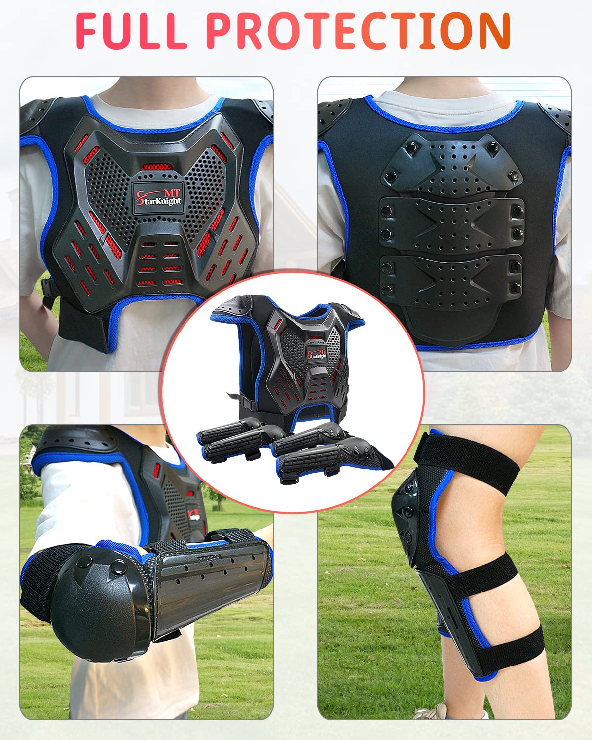 StarknightMT knee and elbow guards set offering coordinated joint protection